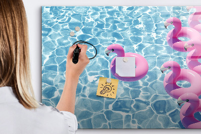 Magnetic dry erase board Dandelions flamingos