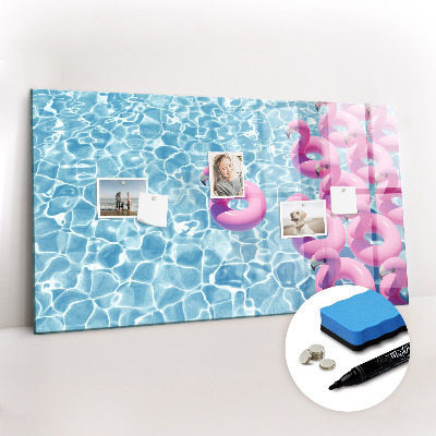 Magnetic dry erase board Dandelions flamingos