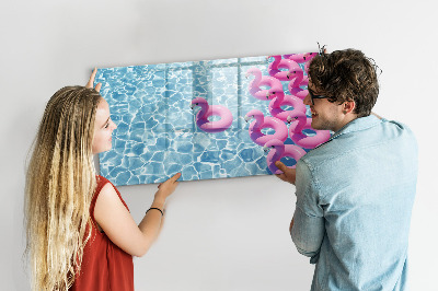 Magnetic dry erase board Dandelions flamingos