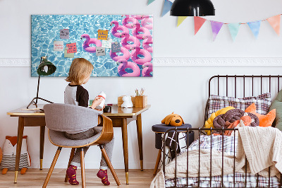 Magnetic dry erase board Dandelions flamingos