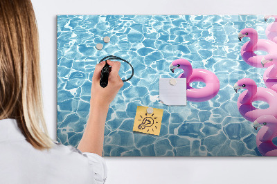 Magnetic dry erase board Dandelions flamingos