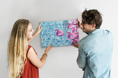 Magnetic dry erase board Dandelions flamingos