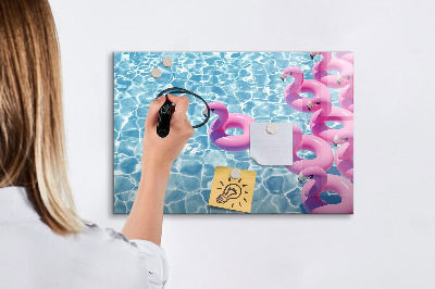Magnetic dry erase board Dandelions flamingos