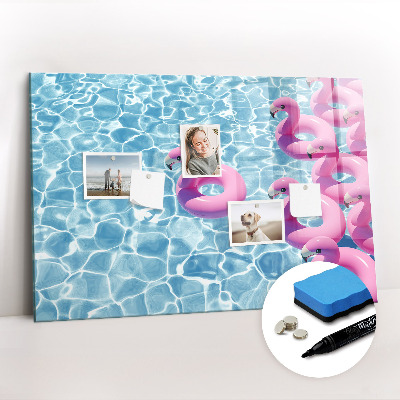 Magnetic dry erase board Dandelions flamingos
