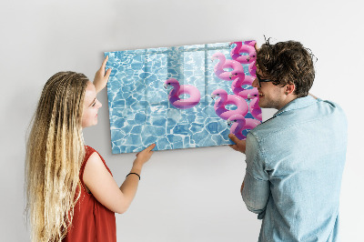 Magnetic dry erase board Dandelions flamingos