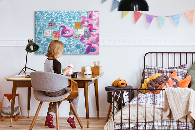 Magnetic dry erase board Dandelions flamingos