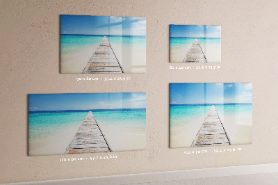 Dry erase magnetic board Tropical island