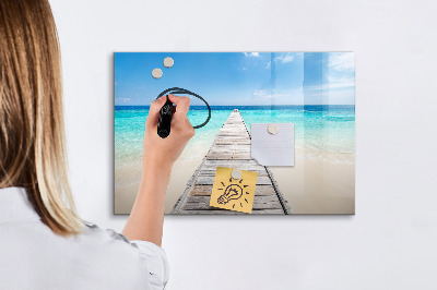 Magnetic drawing board Tropical island