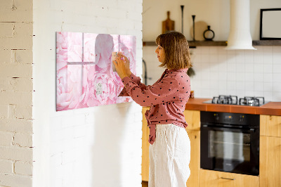 Magnetic dry erase board Blooming flowers