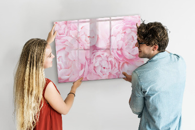 Magnetic dry erase board Blooming flowers