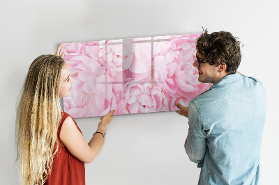 Magnetic dry erase board Blooming flowers