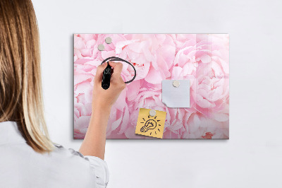 Magnetic dry erase board Blooming flowers