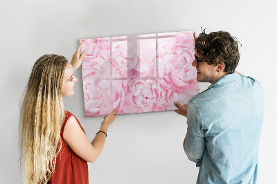 Magnetic dry erase board Blooming flowers