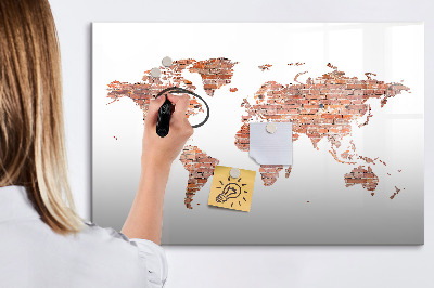 Dry erase magnetic board Old Brick Map