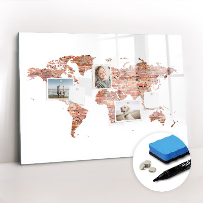 Dry erase magnetic board Old Brick Map