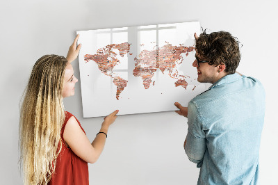 Dry erase magnetic board Old Brick Map