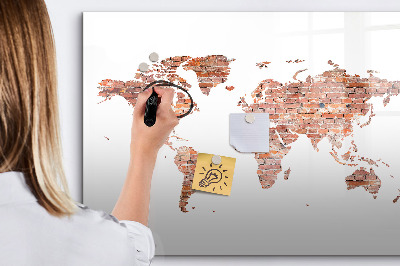 Dry erase magnetic board Old Brick Map