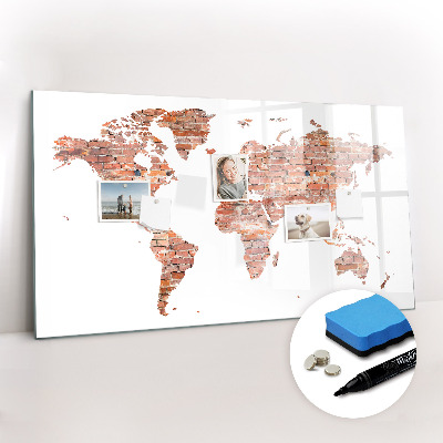 Dry erase magnetic board Old Brick Map