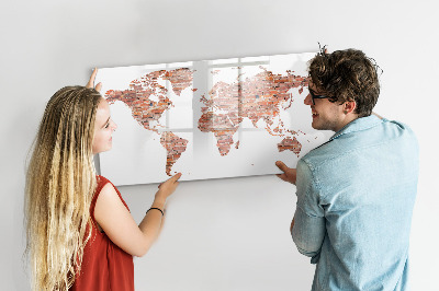 Dry erase magnetic board Old Brick Map