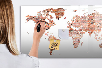 Dry erase magnetic board Old Brick Map