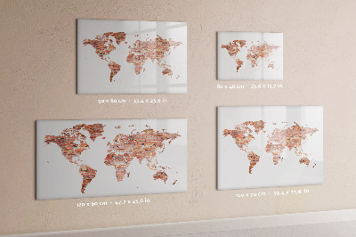 Dry erase magnetic board Old Brick Map