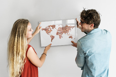 Dry erase magnetic board Old Brick Map