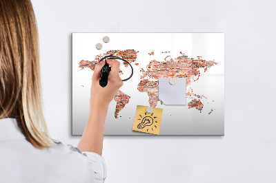 Dry erase magnetic board Old Brick Map