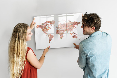 Dry erase magnetic board Old Brick Map