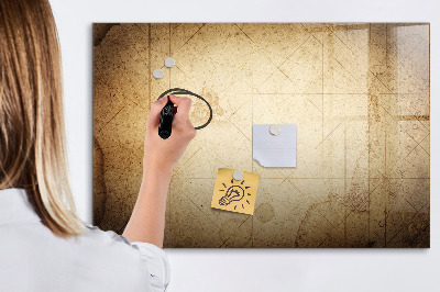 Dry erase magnetic board Old World Map