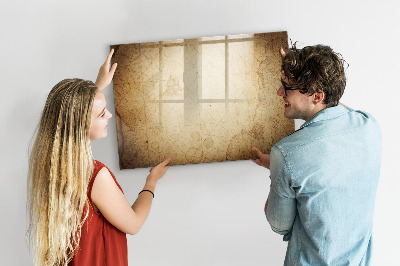Dry erase magnetic board Old World Map