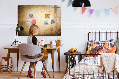 Dry erase magnetic board Old World Map