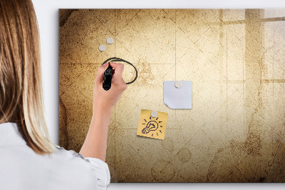 Dry erase magnetic board Old World Map