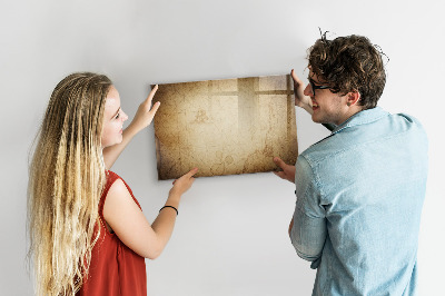 Dry erase magnetic board Old World Map