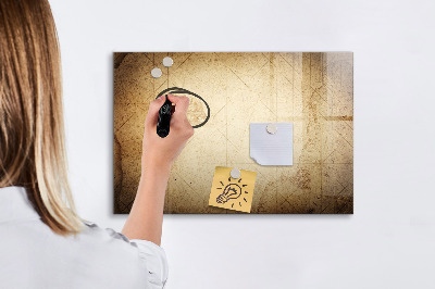 Dry erase magnetic board Old World Map