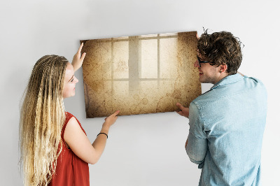 Dry erase magnetic board Old World Map