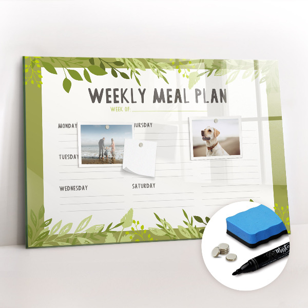 Magnetic dry erase board Weekly Menu