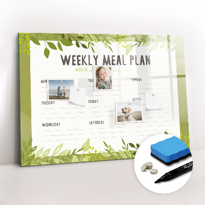 Magnetic dry erase board Weekly Menu