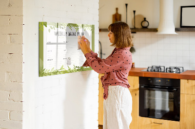 Magnetic dry erase board Weekly Menu