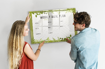 Magnetic dry erase board Weekly Menu