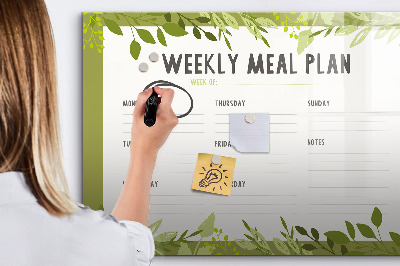 Magnetic dry erase board Weekly Menu