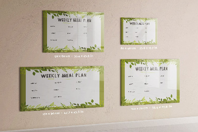 Magnetic dry erase board Weekly Menu
