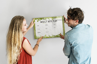 Magnetic dry erase board Weekly Menu