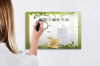 Magnetic dry erase board Weekly Menu