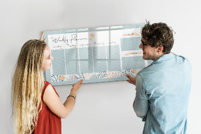 Dry erase magnetic board Weekly Schedule
