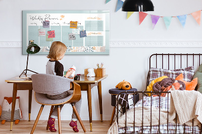 Magnetic board for writing Weekly Schedule