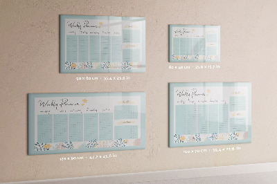 Dry erase magnetic board Weekly Schedule