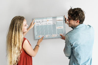 Magnetic board for writing Weekly Schedule