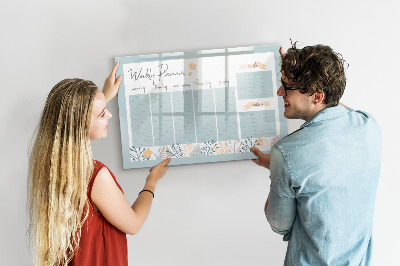 Dry erase magnetic board Weekly Schedule