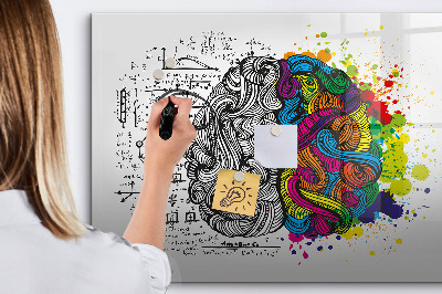 Dry erase magnetic board Brain Abstraction