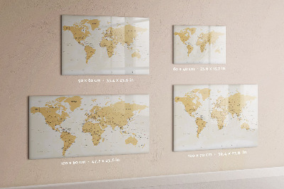 Magnetic board for writing Political World Map